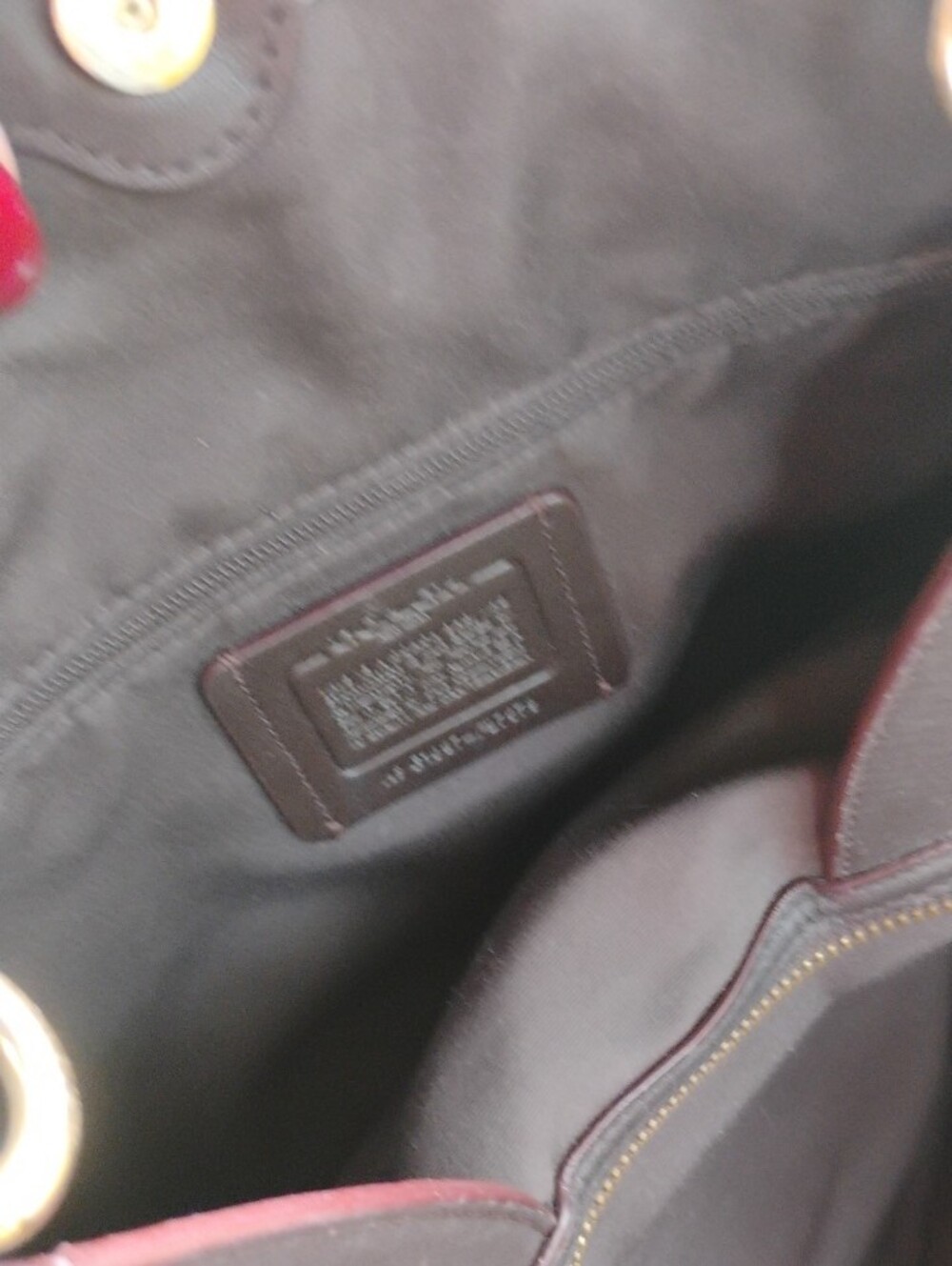Coach Lexy Tan Signature Canvas Shoulder Bag with Dark Brown Trim. - Picture 11 of 15